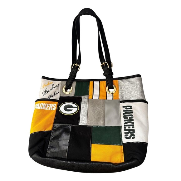 Green Bay Packers Tote/Purse Bag With Team Logos by Bradford Exchange Football - Picture 1 of 11